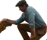 The Sheep Detectives Hugh Jackman Blue Shirt - Image 3
